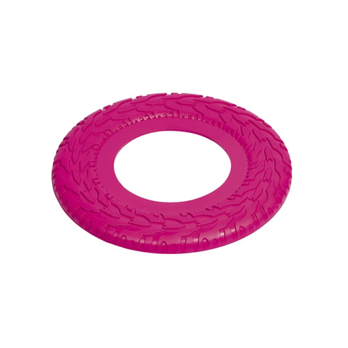 Nobby Fly-disc pink ø 25 cm. Frisbee til store hunde lavet i massivt rågummi