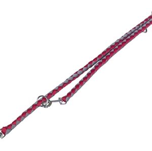 Corda dressurline nylon 12 mm x 200 cm rød/grå